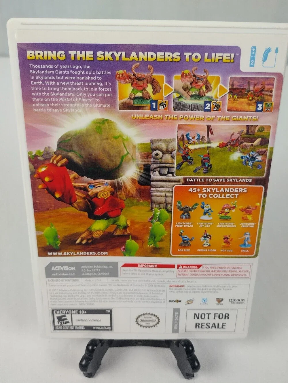 Nintendo Wii Skylanders Giants Game With Manual Card Video Game